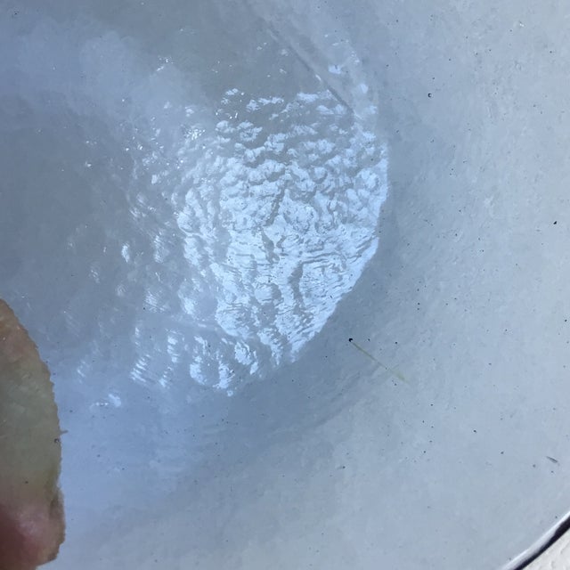 Late 20th Century Fire & Light Recycled Glass Cobalt Blue Dipping Dishes Bowl Plates- Set of 2 For Sale - Image 12 of 15