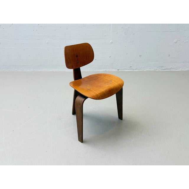 Brown SE 42 3-Legged Chair by Egon Eiermann for Wilde & Spieth, 1950s For Sale - Image 8 of 16