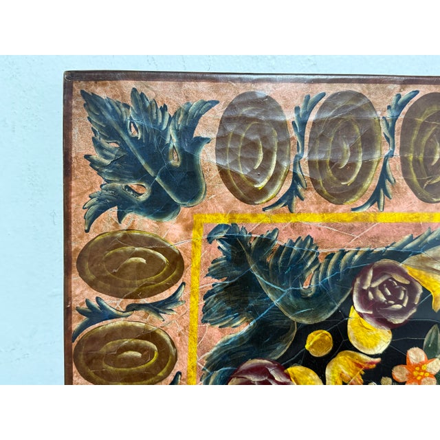 Yellow Maitland-Smith Painted Wall Panel For Sale - Image 8 of 12