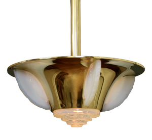 Art Deco Pendant Lamp in the style of Jean Perzel, 1930s