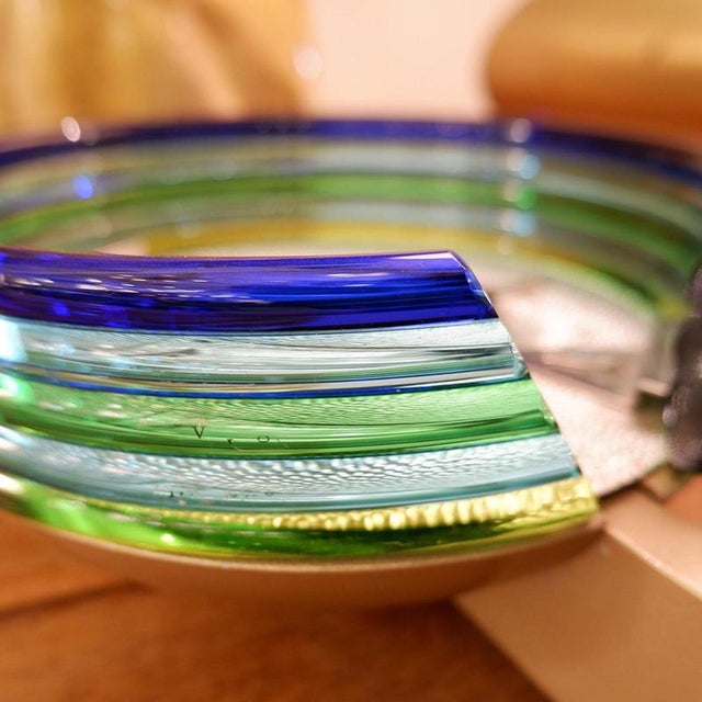 Blue Murano Glass Wall Lamps, 1980s, Set of 3 For Sale - Image 8 of 12