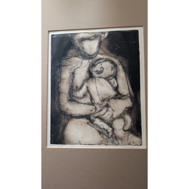 Joseph Demarais "Mother And Child". Artists Proof Edition, Framed and Signed 1965 Etching "Mother And Child". The artwork...