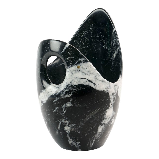 Champagne Cooler in Marquina Marble by Barberini & Gunnell For Sale