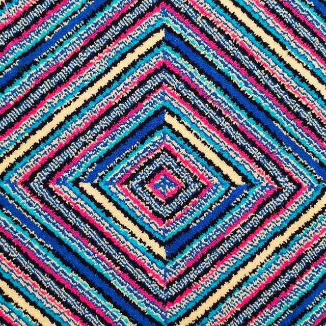 Postmodern Italian Square Geometric Wool Rug by Ottavio Missoni, 1990s For Sale - Image 6 of 10