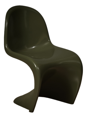 Mid-Century Modern Olive Green Chair in Resin from Verner Panton, 1960s