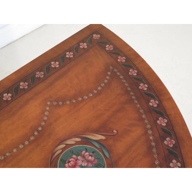 Traditional Traditional Theodore Alexander Adam Style Paint Decorated 1 Drawer Console Table For Sale - Image 3 of 11