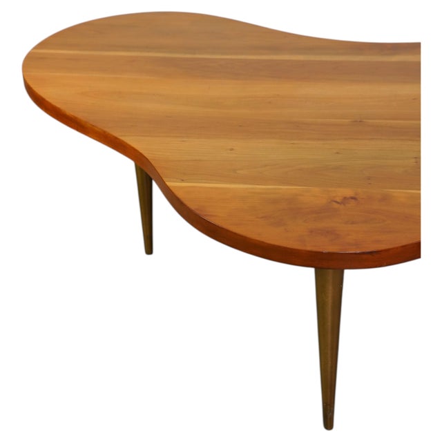 Freeform Walnut Brass Coffee Table, Model 1759 by t.h. Robsjohn-Gibbings, 1950s For Sale - Image 16 of 18