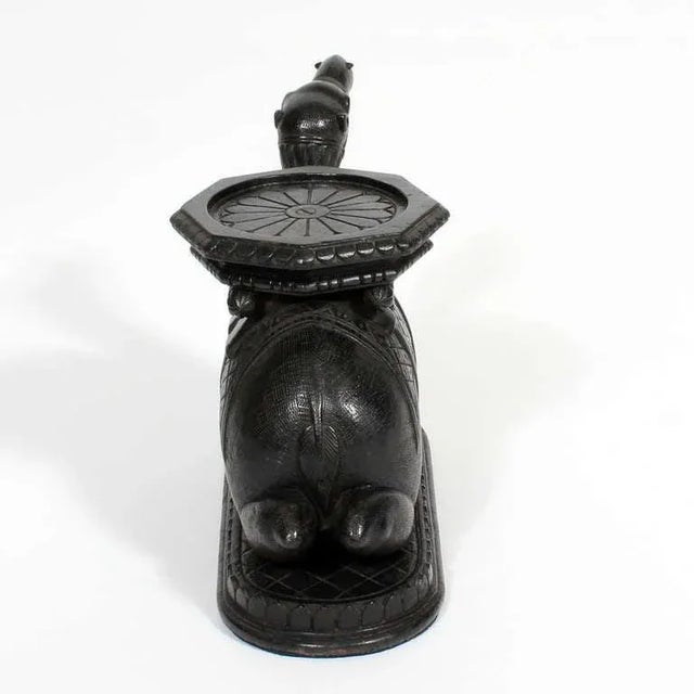 Black Late 19th-Early 20th Century Anglo Indian Carved Camel Pedestal For Sale - Image 8 of 10