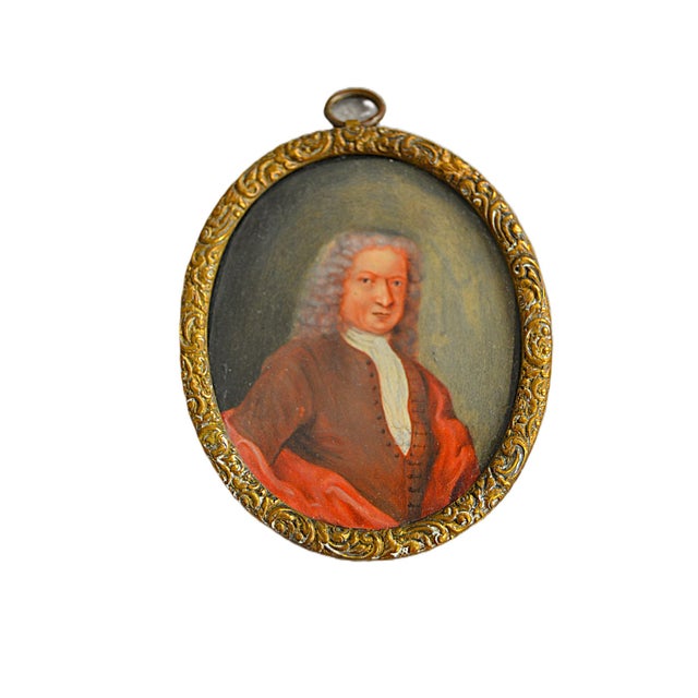 Metal Miniature Portrait, 1743, Painting, Framed For Sale - Image 7 of 7
