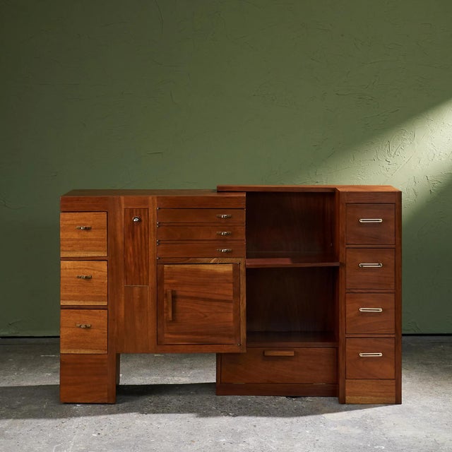 Multifunctional Sideboard in Mahogany in the style of Eileen Gray, Germany For Sale - Image 13 of 13