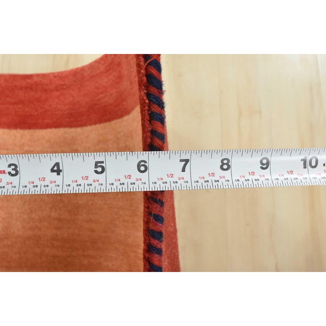 Gabbeh Rug 2’3” X 4’6” Rust Wool Contemporary Hand-Knotted Carpet For Sale - Image 9 of 10
