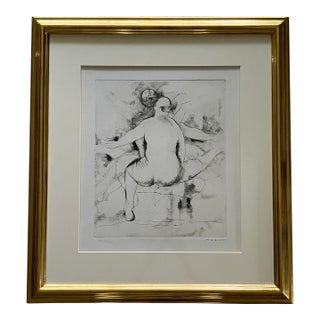Marino Marini Original Etching, Rare Edition of Only 20. Signed, Framed, Numbered Xiv/Xx For Sale