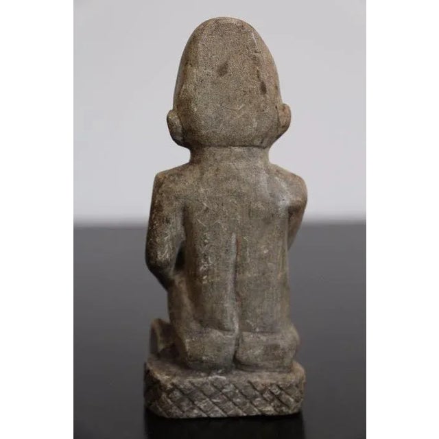 Late 19th Century Wisdom Statue Carved Stone Figurine For Sale - Image 4 of 6
