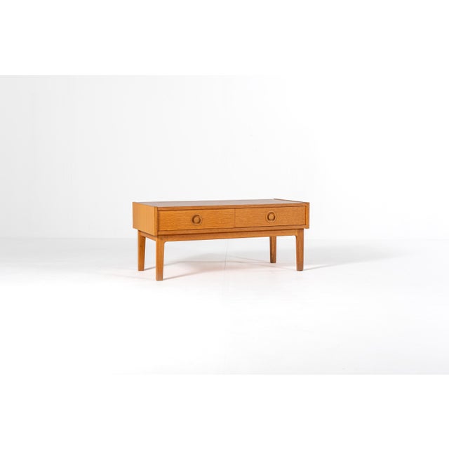 1960s Mid-Century Modern Danish Oak Low Cabinet, 1960s For Sale - Image 5 of 13