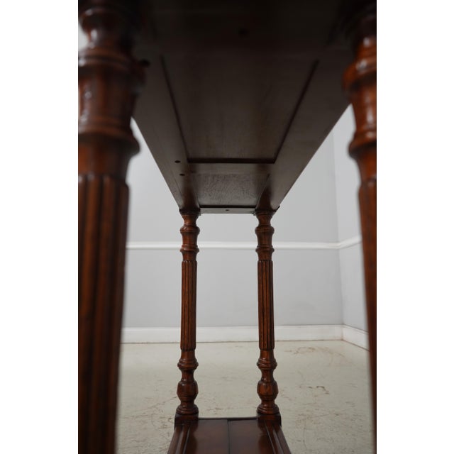 Jonathan Charles Mahogany 2 Drawer Console For Sale - Image 15 of 18