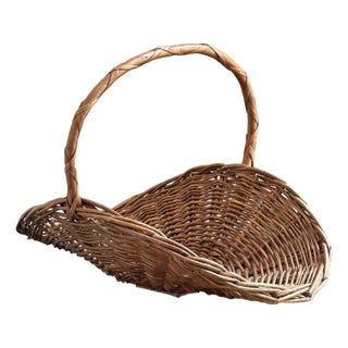 Small Mid-20th Century European Flower Gathering Basket For Sale