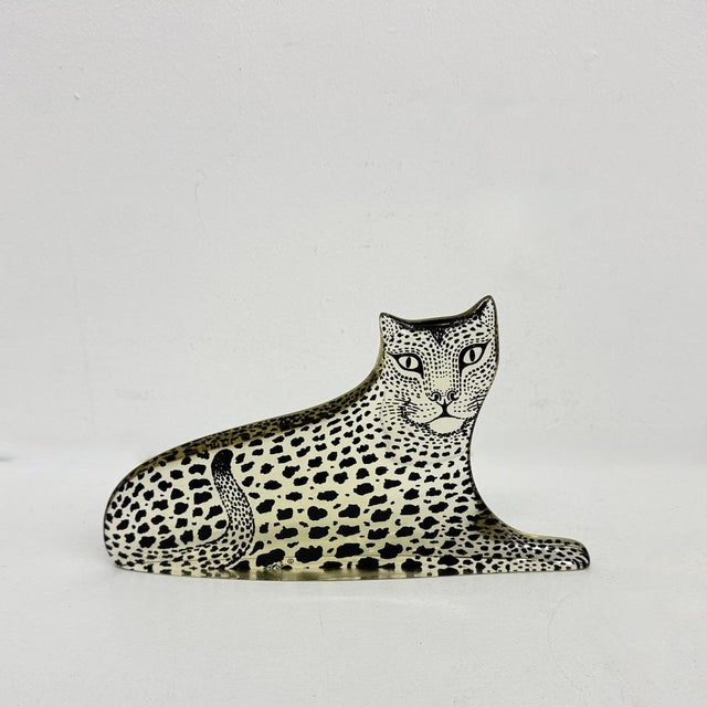 Abraham Palatnik Large Mid-Century Modern Resin Leopard by Abraham Palatnik, Brazil, 1970s For Sale - Image 4 of 18