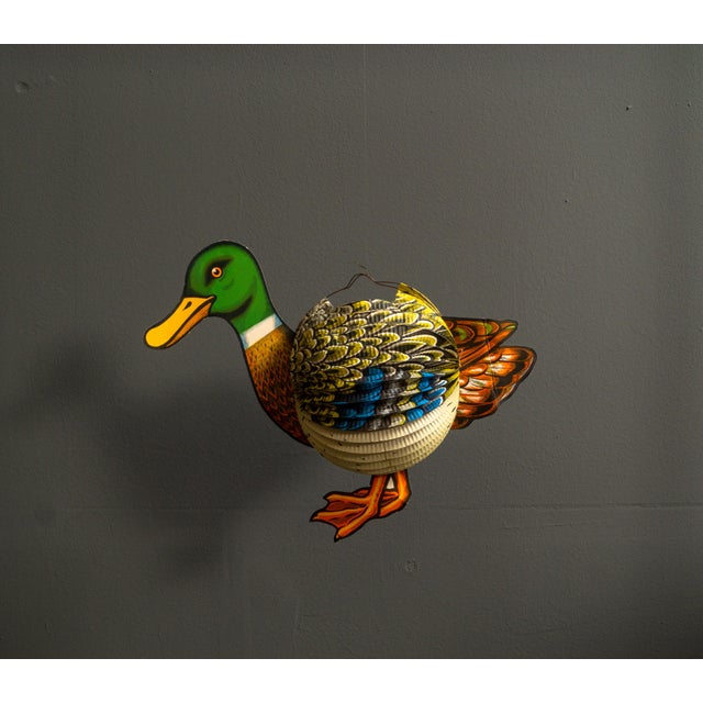 Mid-Century Modern Paper Duck Lantern, West Germany, 1960s For Sale - Image 3 of 14
