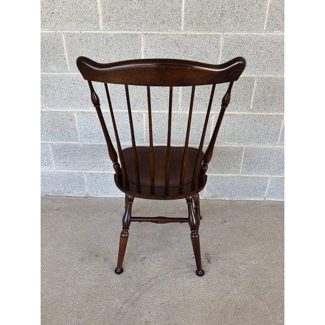 Brown L. Hitchcock Harvest Brown Maple Fan Back Windsor Side Chairs - Set of 4 For Sale - Image 8 of 11