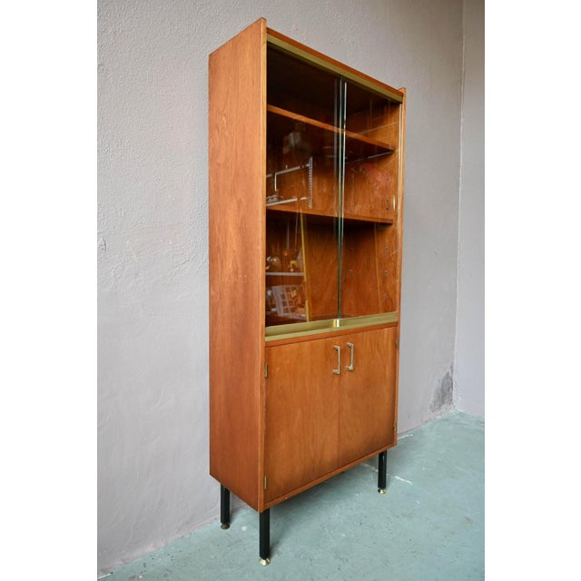 Modernist Display Bookcase in Teak and Brass, 1960s For Sale - Image 10 of 18