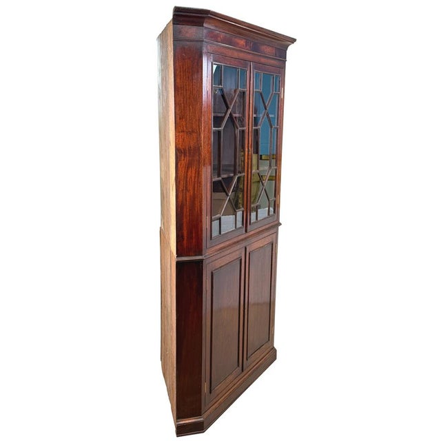 Georgian Mahogany Double Corner Cabinet, 1770 For Sale - Image 3 of 11