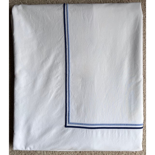 Matouk MATOUK-"Essex" Cotton King Duvet Cover For Sale - Image 4 of 6
