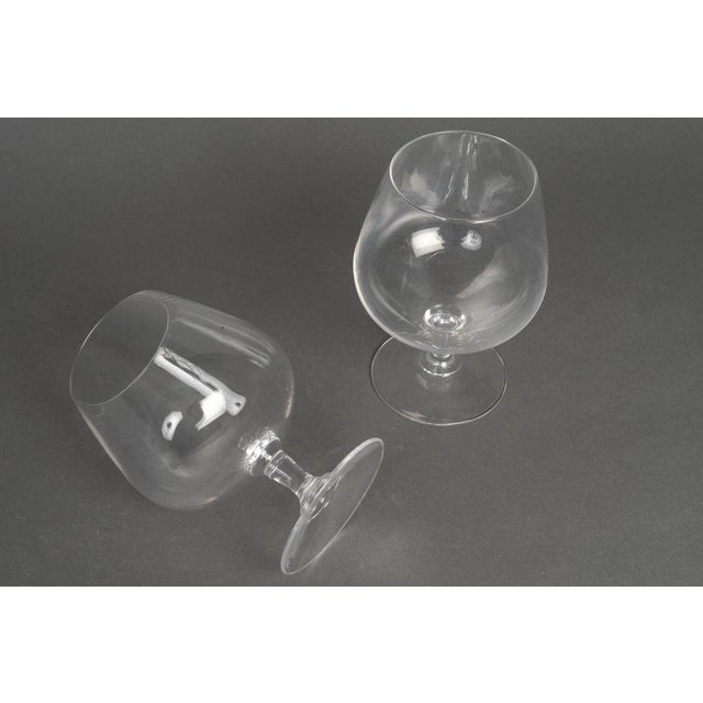 Crystal Cognac Glasses, Set of 2 For Sale - Image 5 of 6