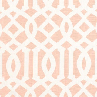 Schumacher Imperial Trellis Ii Fabric in Blush For Sale