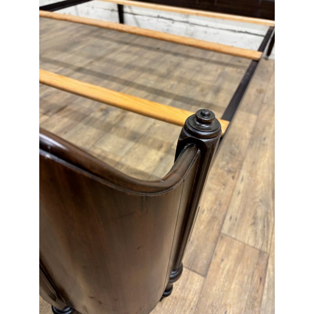 Wood Vintage French Louis XV Full Size Bed Frame For Sale - Image 7 of 12