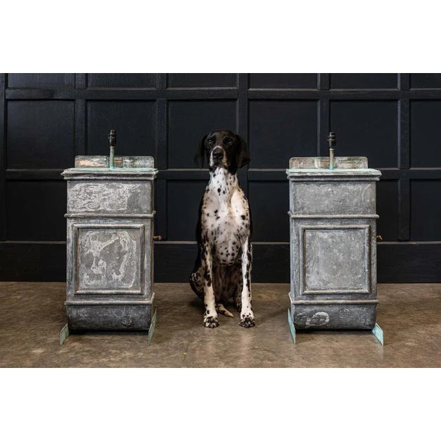 Metal Large English London & Glasgow Air Vent Lamps, 19th Century, Set of 2 For Sale - Image 7 of 15