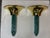 Design Plus Gallery presents a Pair of Purcell Brass + Aqua Glass Sconces by Karl Springer. Designed in the 1980s, the...