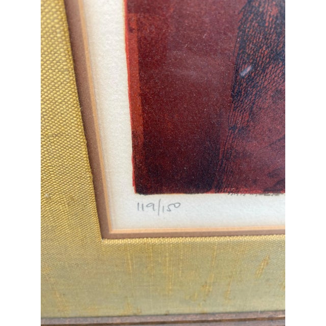 Abstract 1960s "Matador" Abstract Serigraph Signed Alvar Sunol, Framed For Sale - Image 3 of 5