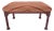 Mid 20th Century Chinese Chippendale Style Stool Faux Bamboo Legs Velvet Chevron Upholstery Bench For Sale