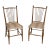 Pair of Vintage Walnut Spindle Back Upholstered Chairs For Sale