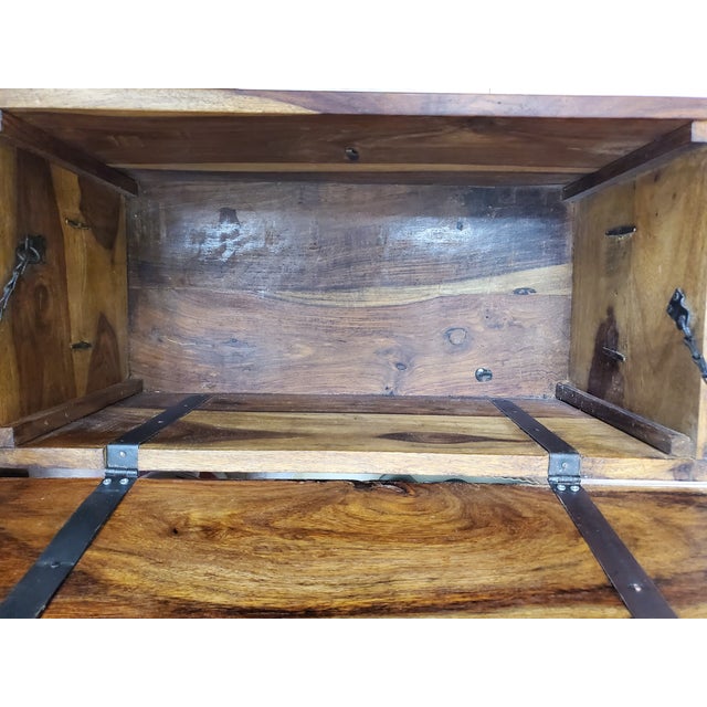 1990s Solid Wood Chest For Sale - Image 17 of 18