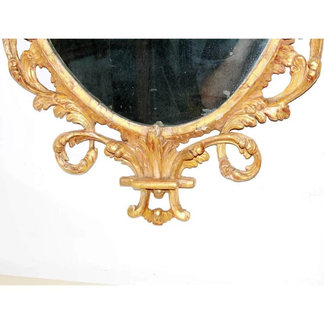 Late 18th Century Late 18th Century George III Oval Gilt Mirror For Sale - Image 5 of 8