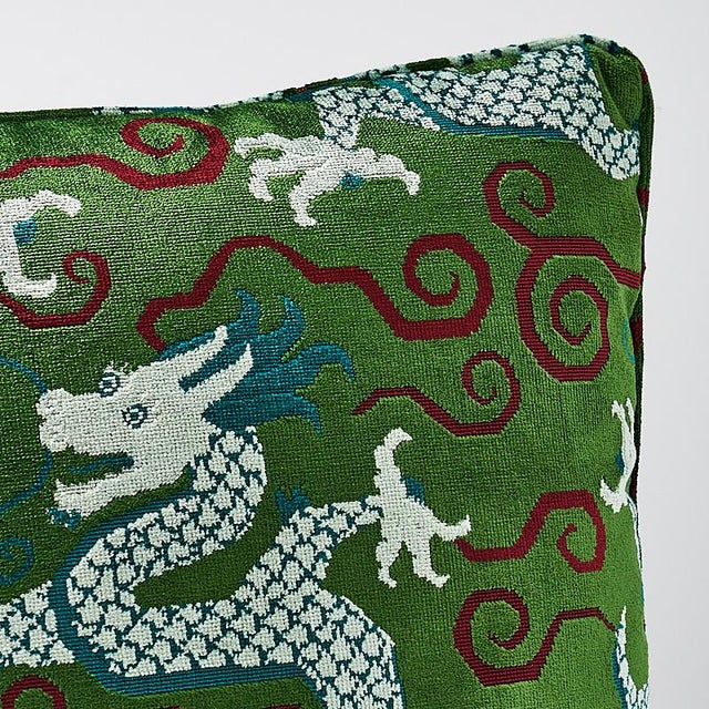 This pillow features Bixi Velvet Fabric (Item# 73971, BIXI VELVET) with a Self-Welt finish. Inspired by chinoiserie...