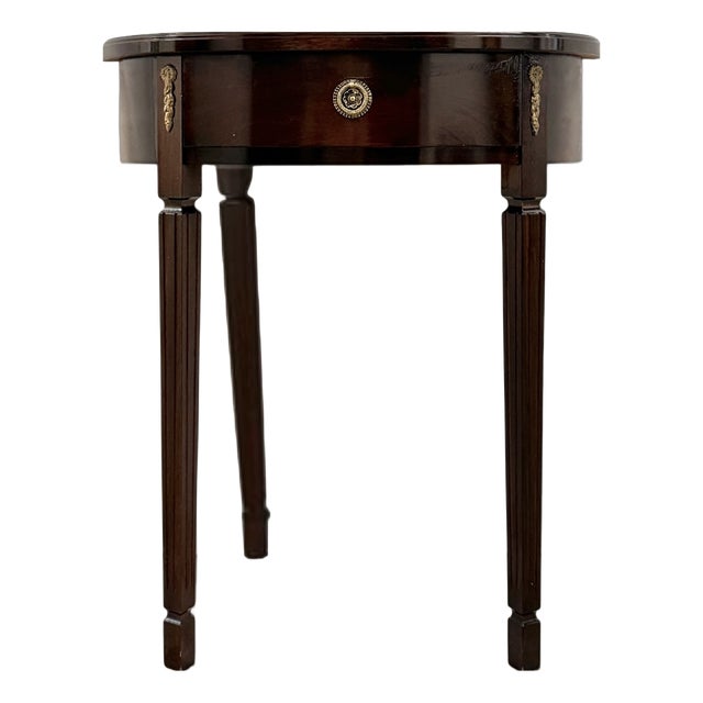 Empire Style Mahogany Demi-Lune Console Table, Europe, 20th Century For Sale