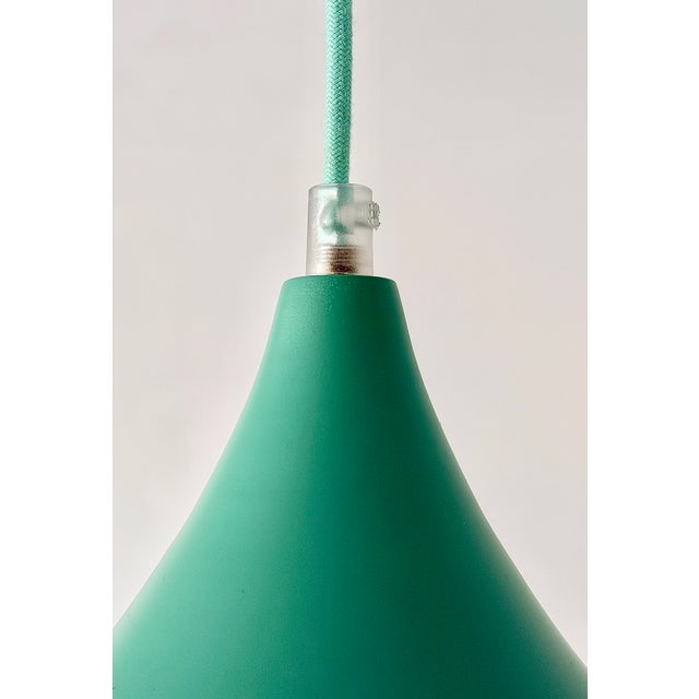 Turquoise Semi-Pendant by Claus Bonderup & Torsten Thorup for Lyfa, Denmark, 1968 For Sale - Image 14 of 18