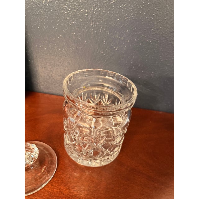 Vintage Crystal Cut Glass Biscuit - Cookie - Candy Jar - Pineapple Cut This Vintage Crystal Cut Glass Biscuit - Cookie -...
