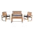 Outdoor Living Set in Brown & Navy - 4 Pieces For Sale