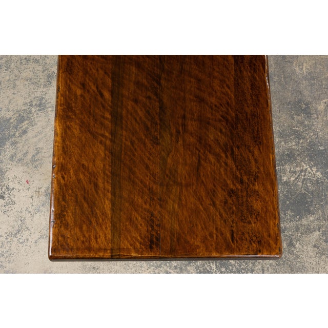 Antique Spanish Renaissance Revival Walnut Trestle Dining Table For Sale - Image 12 of 16