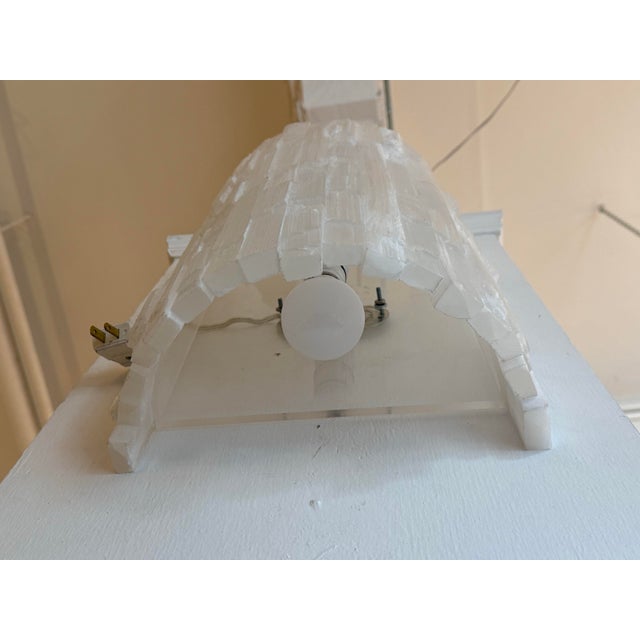 Gemstone Selenite Sconce For Sale - Image 7 of 12