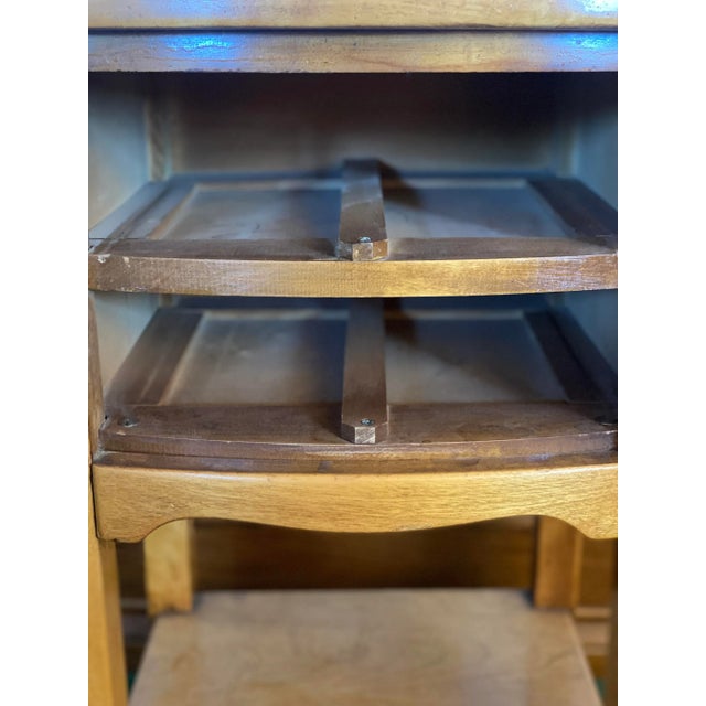 Tan Heywood Wakefield Bedside Table Dresser, Circa 1920s, 2 Avbl For Sale - Image 8 of 12
