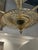 Murano Mid Century Italian Murano Gold Glass 6 Arm Chandelier For Sale - Image 4 of 5