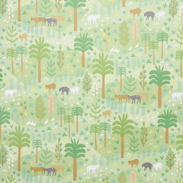 Not Yet Made - Made To Order Sample - Schumacher Las Colinas Wallpaper, Green For Sale - Image 5 of 5