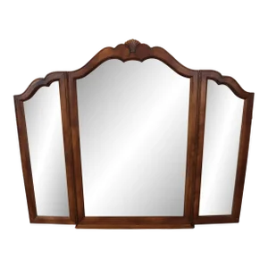 Ethan Allen Country French Cherry Tri-Fold Mirror