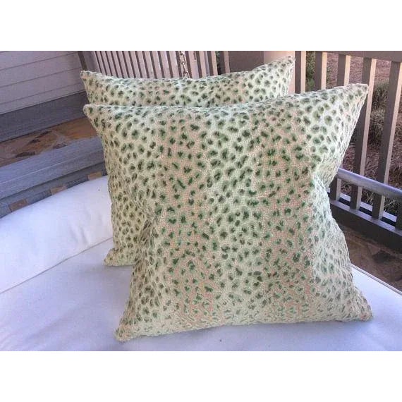 Not Yet Made - Made To Order Cowtan and Tout "Ocelot" Jade & Tan Pillows - a Pair For Sale - Image 5 of 6