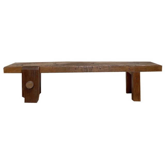 Primitive Coffee Table in Wood For Sale