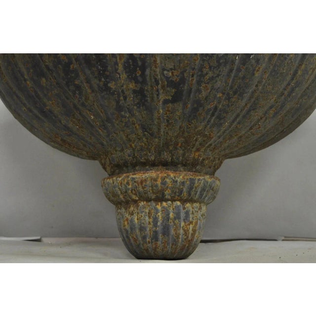 Gray Mid 20th Century Vintage French Neoclassical Cast Iron Nude Maiden Wall Mounted Garden Fountain For Sale - Image 8 of 10